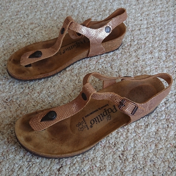 Papillio by Birkenstock Ashley Metallic Wedge Sandal size 39.5 - Picture 5 of 14